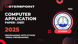 BSc 5th Sem Computer Application QP 2025 DU | Programming With Python | Visual Programming DSE1