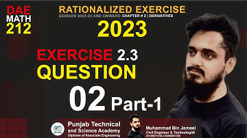 DAE MATH 212 Chapter 2 Exercise 2.3 Question 2 Part 1