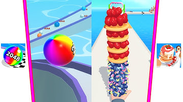 Ball Run 2048 Vs Pancake Run All Levels Gameplay Android iOS Speedrun New Update 4K Nr 69