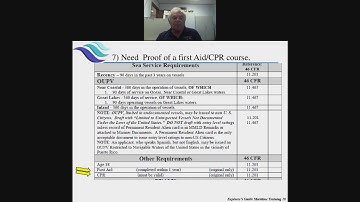 Captains License Application Overview