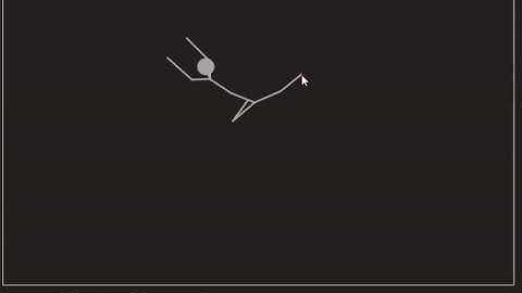 Verlet simulation of rag-doll stickman
