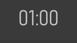 1 minute countdown - Font : Bahnschrift Light