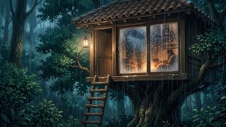 A Rainy Day in a Warm Tree House🌧️|Sawsan & Ricky Cozy ASMR |Cooking Lamb Soup & Pizza |Ghibli Style screenshot 1