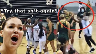 Liz Cambage's dirty elbows lead to a Huge Punch in Retaliation (breakdown)