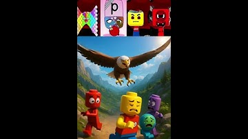 Sprunki-OC Blockie 72 X Alphabet P X Lego X Number Block 1 are taking eagle eggs from Nest #sprunki