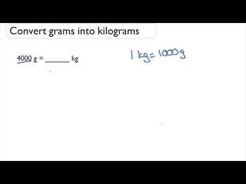 Convert g into kg - YouTube