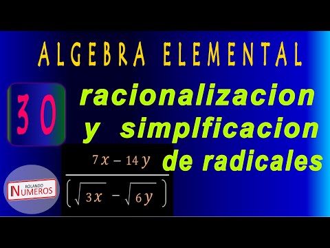 30. Racionalización y Simplificación de radicales