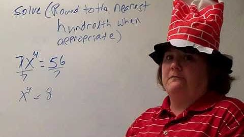 Solve equations using nth roots