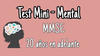 TEST Mini - Mental | Mental State Examination ADULTOS 20 años en adelante