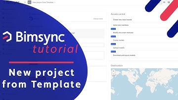 Bimsync tutorials - New project from Template