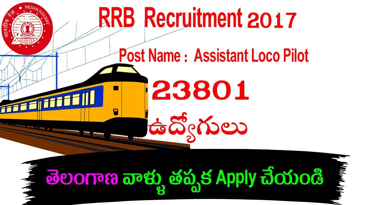 RRB ALP Recruitment 2017 Notification, 23801 Posts