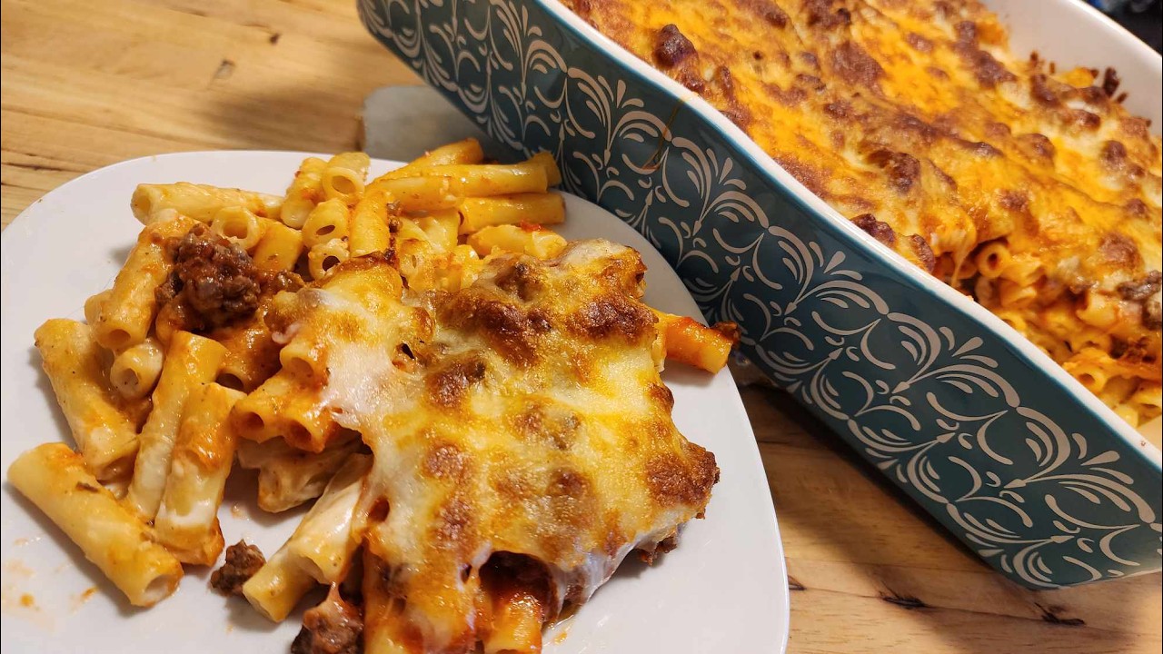 Hamburger Pasta Bake Casserole Viral Recipe You Gotta Try This