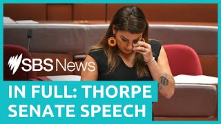 IN FULL: Lidia Thorpe delivers speech to Senate after withdrawing sexual assault claims | SBS News