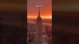 Beautiful Sunset View Skyline Newyork City Nyc
