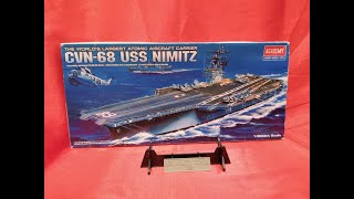 Academy 1/800 USS Nimitz unboxing and assemble part 1 Normal build