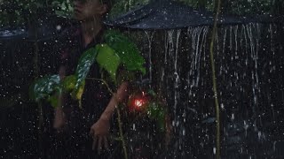 Download Lagu SOLO CAMPING HUJAN DERAS, BADAI HUJAN SEPANJANG WAKTU DI HUTAN SUNYI DITEMANI SUARA PETIR MP3