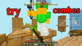 Try combos in bedwars || mcpe bedwars gameplay