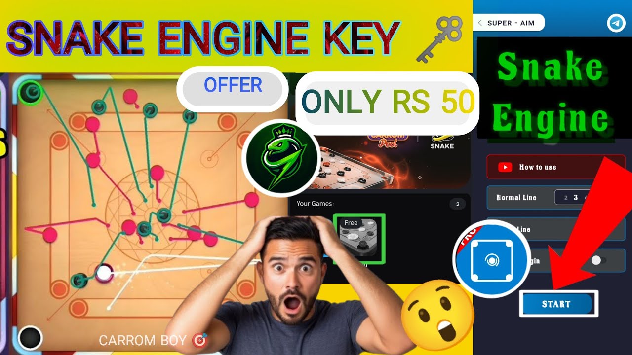 Free Auto Play Carrom Pool🎯 || Snake Engine 🎯 