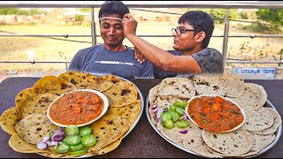 15x Chapati, Tikka Paneer Masala Vs 15x Paratha, Butter Paneer Gravy Eating Challenge | Man Vs Food