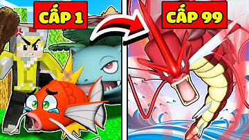 JACK EM BÉ CÁ CHÉP CẤP 1 TIẾN HÓA THÀNH RỒNG CÁ CHÉP MEGA CẤP 99 TRONG MINECRAFT*POKEMON MAGIKARP