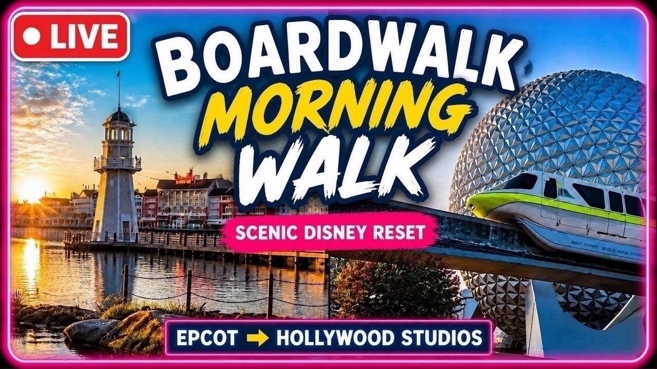 🔴 LIVE: Disney World Morning Adventure | BoardWalk, EPCOT, Skyliner & Hollywood Studios