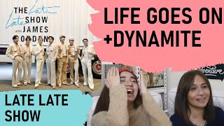 Bts Late Late Show With James Corden Life Goes On Dynamite Reaction