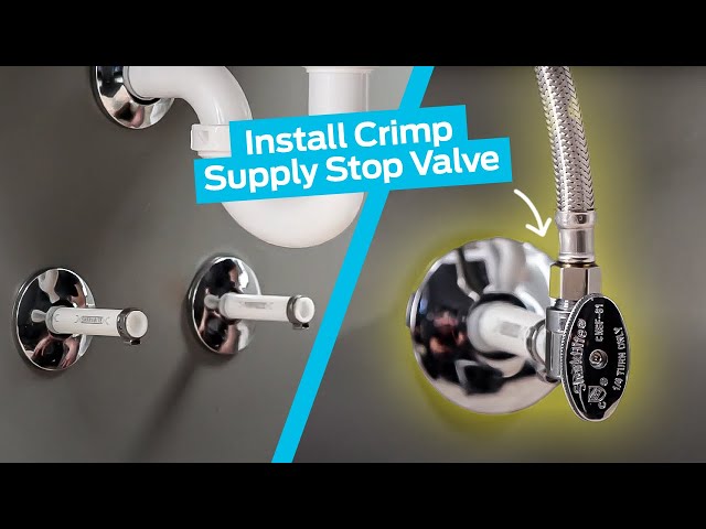 Watch How to Install a SharkBite Crimp Supply Stop Valve on YouTube.