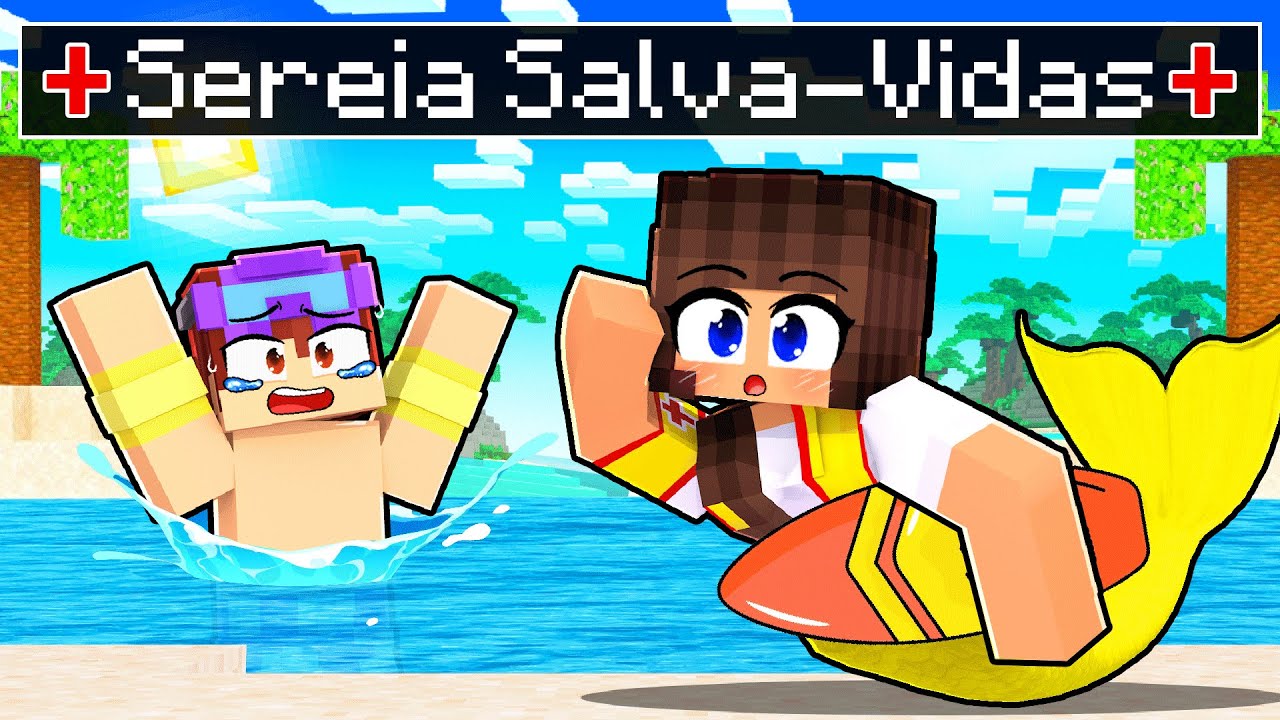 Jogando como SEREIA e SALVA-VIDAS no Minecraft ◂Miika▸