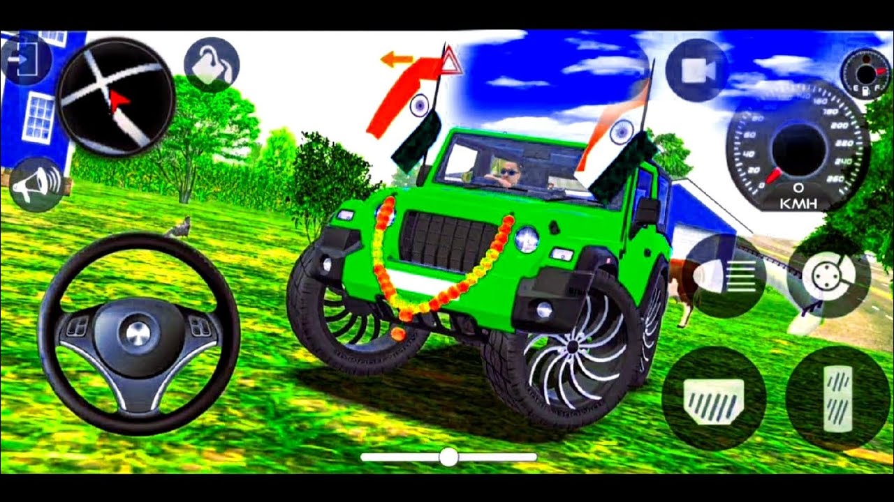 Modified Mahindra Thar😈Games:Indian Green Thar (Gadi Wala Games) Car Game Android Game - #2026