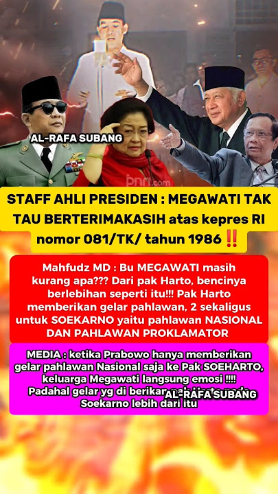 Megawati Ga Tau Terimakasih Pada Soeharto & Keluarganya⁉️#menkeu #purbaya #shorts #fyp #short #viral