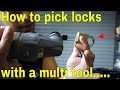 how to Pick a lock with a multi tool (2019) - Ryobi tools