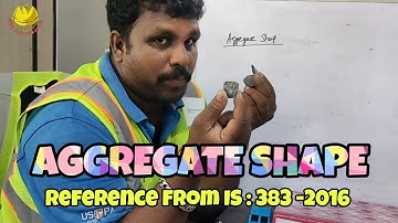 Aggregate shape in tamil | coarse aggregate | shape | flakiness value of aggregate | civil