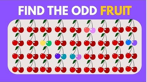 Find the Odd One out -Fruits Edition 🍉🍓 | 30 Ultimate Levels 😍| The Quiz Doggo 🐶 #findtheoddone 