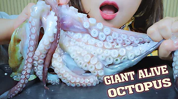 ASMR EATING ALIVE GIANT OCTOPUS WITH SPICY SAUCE EATING SOUNDS | LINH-ASMR 먹방