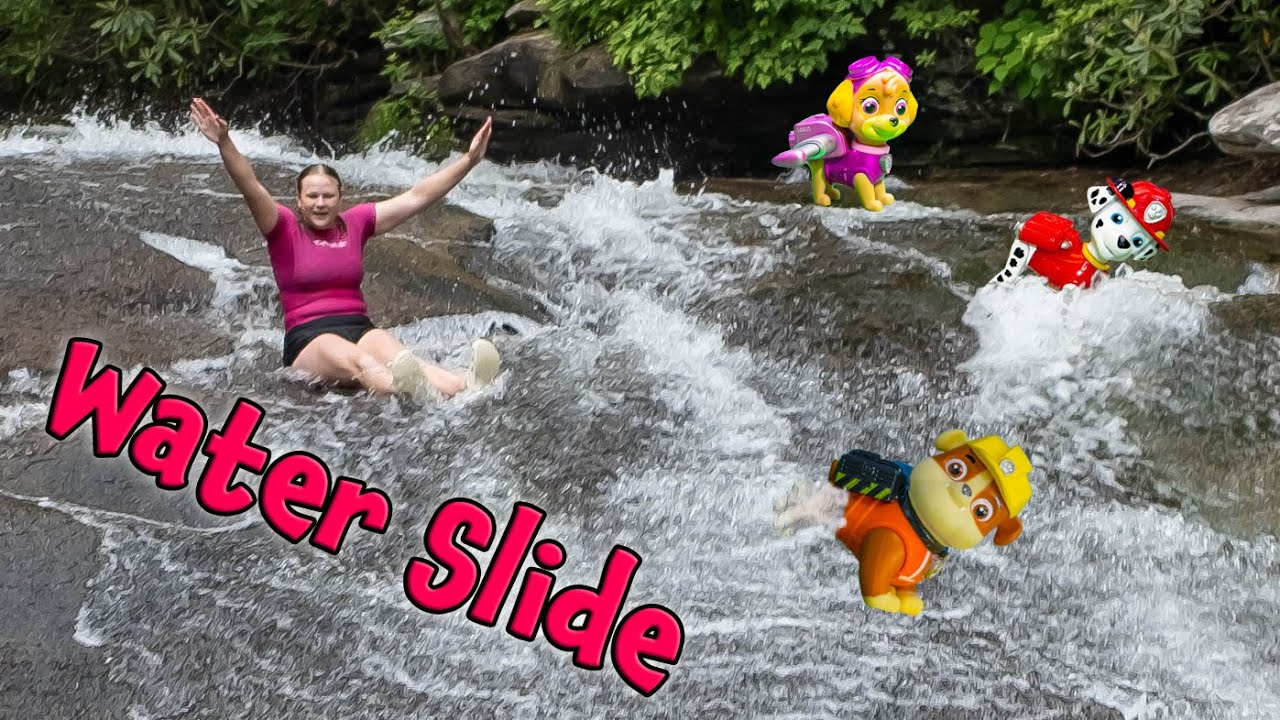 Assistant finds  Chase and Paw Patrol at Giant Natural Water Slide