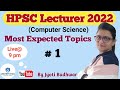 Most important topic for HPSC Lecturer Computer Engg. by Jyoti Budhwar