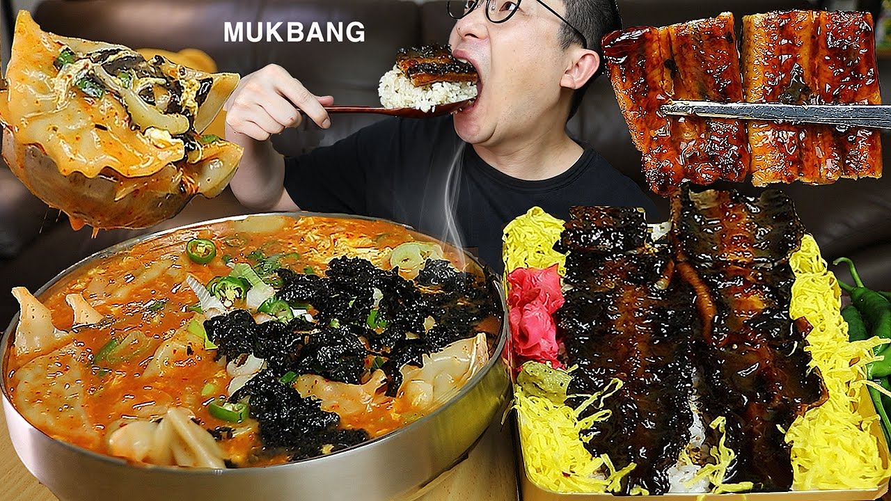 ASMR MUKBANGㅣSpicy dumplings sujebi & Grilled Eel RiceㅣEATING SHOW