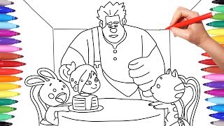 Wreck-it Ralph 2, Ralph Breaks the Internet Coloring Pages, How to Draw Wreck-it Ralph and Vanellope screenshot 5