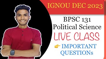BPSC 131 | block 2 complete | Political Science Important Question | Dec 2023 Exam#ignou