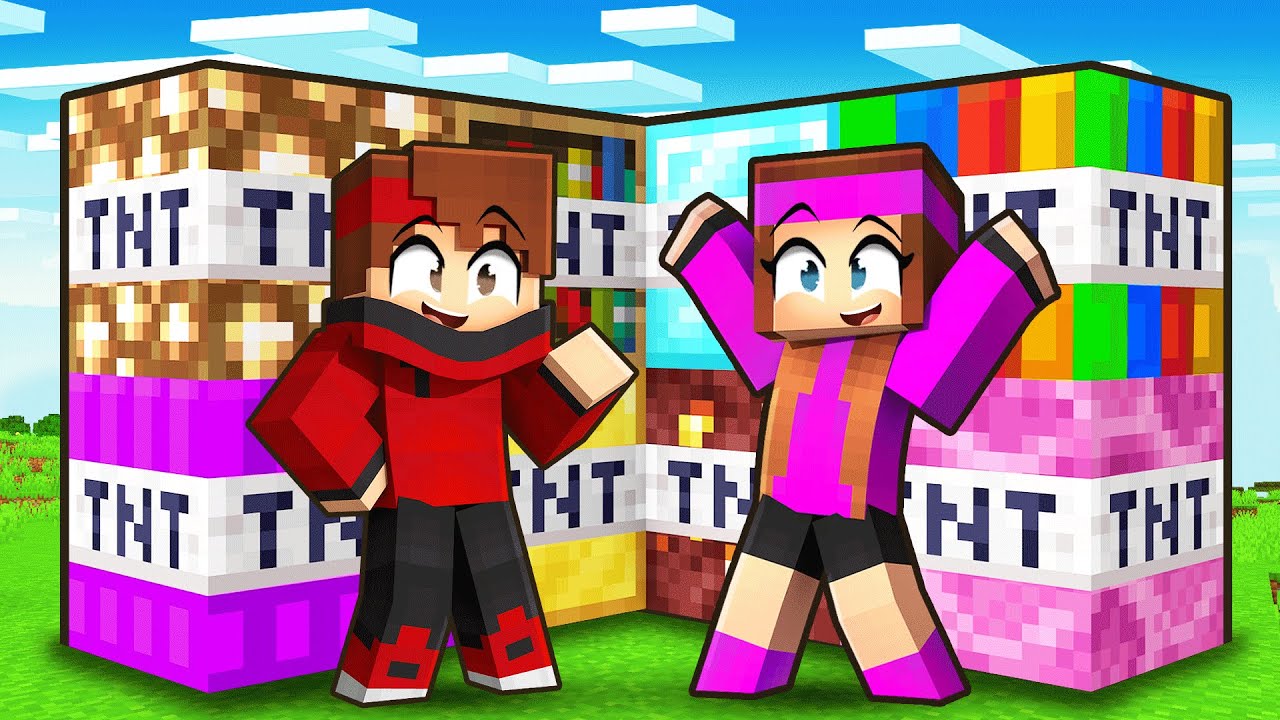 CONSTRUIRE pour SURVIVRE avec PLUS de TNT sur Minecraft !