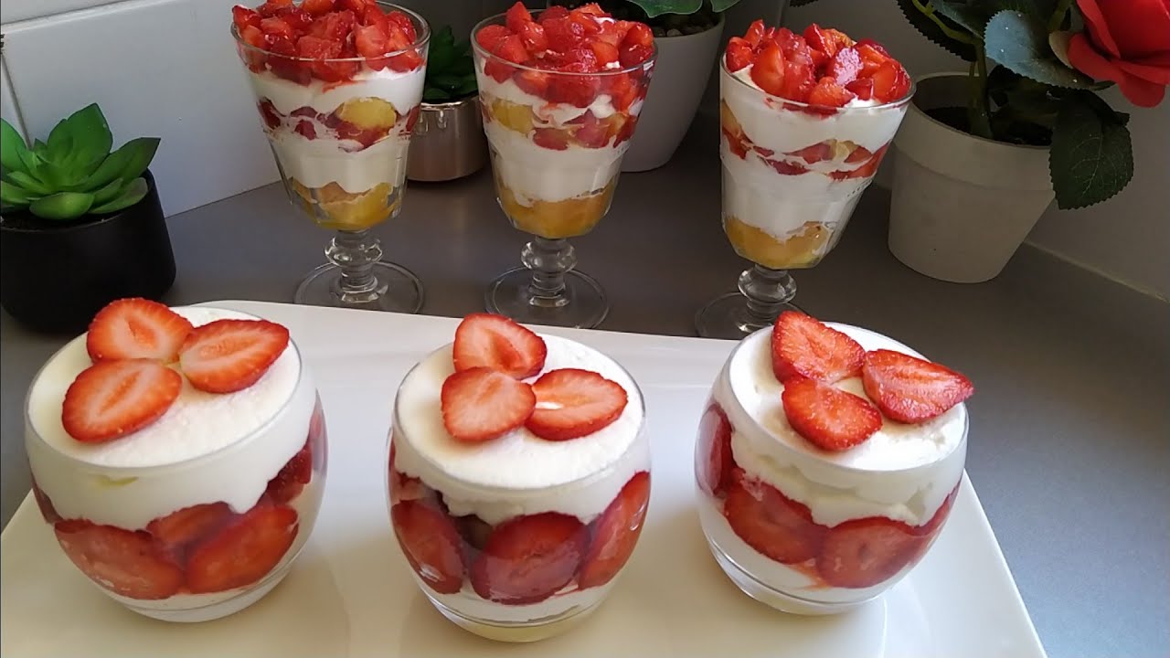 #recette_facile de #Tiramisu 🇮🇹🍰aux fraises #sans oeufs