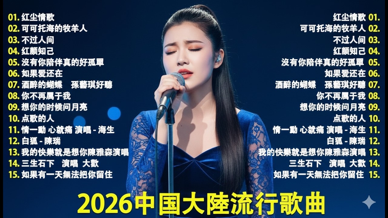 2026流行歌曲【無廣告】2026最新歌曲 2026好听的流行歌💥💥華語流行串燒精選抒情歌 💥💥Top Chinese Songs 2026.可可托海的牧羊人 , 你的万水千山,红尘情歌 .