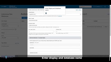 How to create Autonomous Data Warehouse in a tenancy in Oracle Cloud