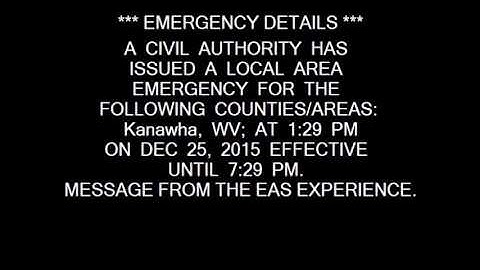 EAS: Local Area Emergency for Charleston, WV
