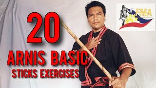 20 Arnis Basic Sticks Exercises