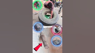 टायर में लगा भयानक बोल्ट | 😲😱 | Puncture Mini Vlog - Raju Puncture Wale | #minivlog #rajuminivlog