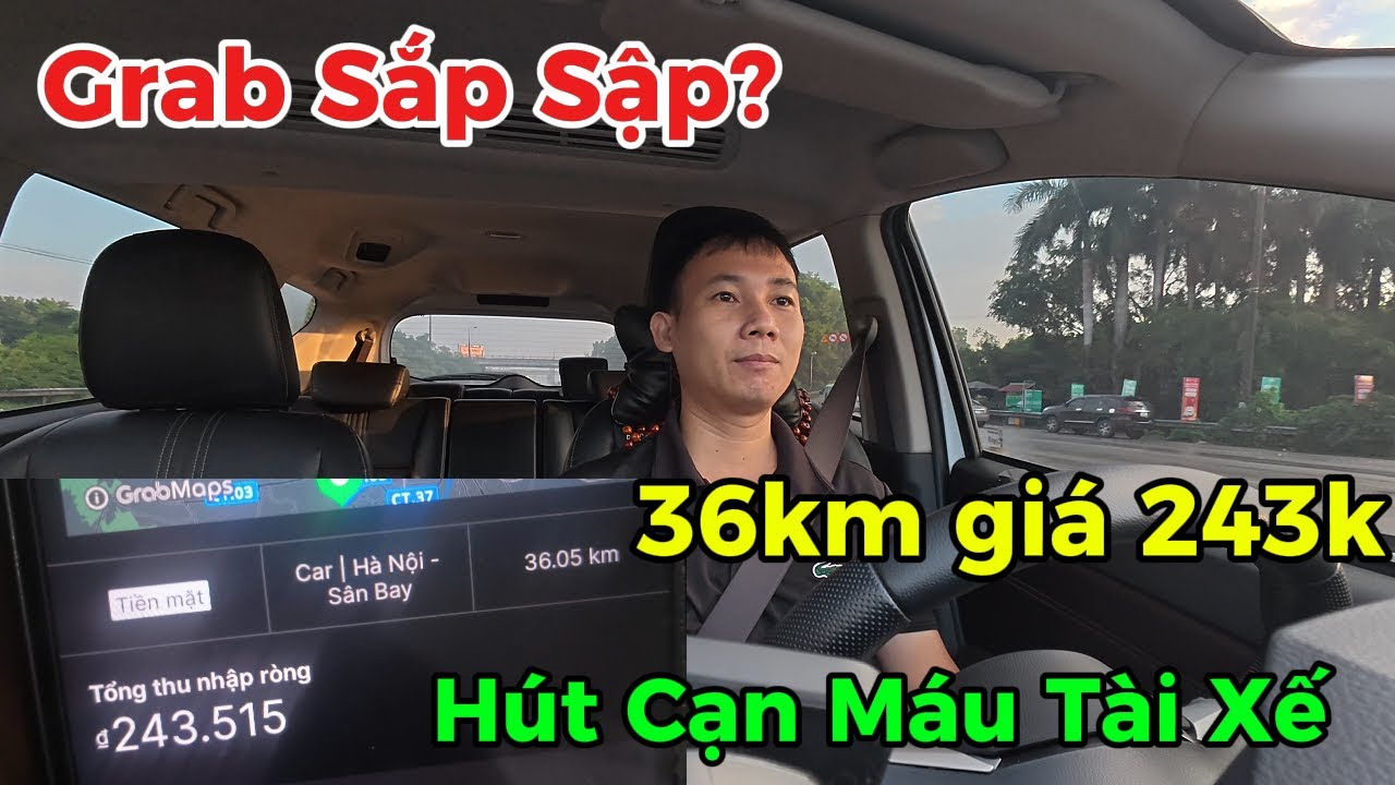 Cước Grab Thấp Quá. Anh Em Tài Xế Khó Sống. Chạy 10 Tiếng Ngày Cuối Tuần Thu Nhập bao nhiêu?
