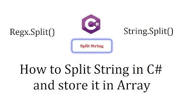 How to Split String in C# by Space, Comma, String and Store it in Array