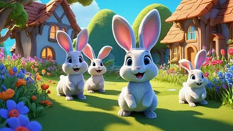 Five Little Bunnies Jumping on the Ground | Counting & Action Song for Kids | Hop, Count & Giggle