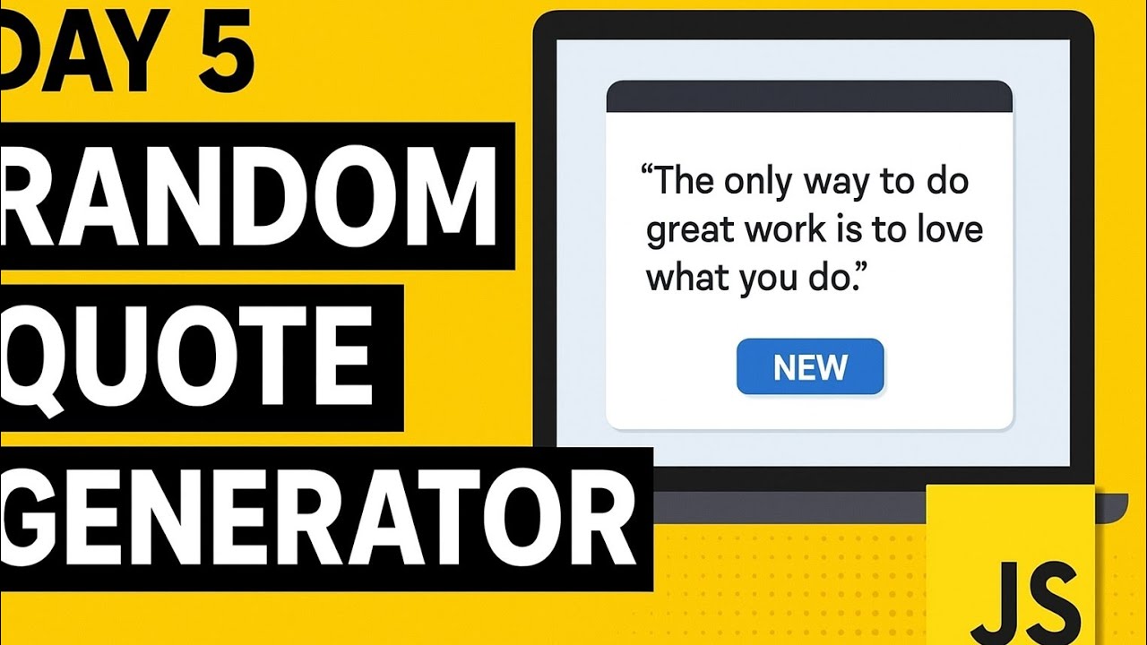 Random Quote Generator Using JavaScript | 30 Days of Coding Challenge ...